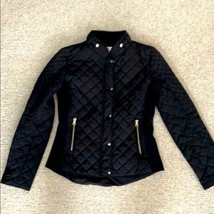 Black and gold quilted jacket